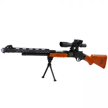 LEAN TOYS Toy Sniper Rifle AK-528 with Sight, Tripod, Lights and Sounds