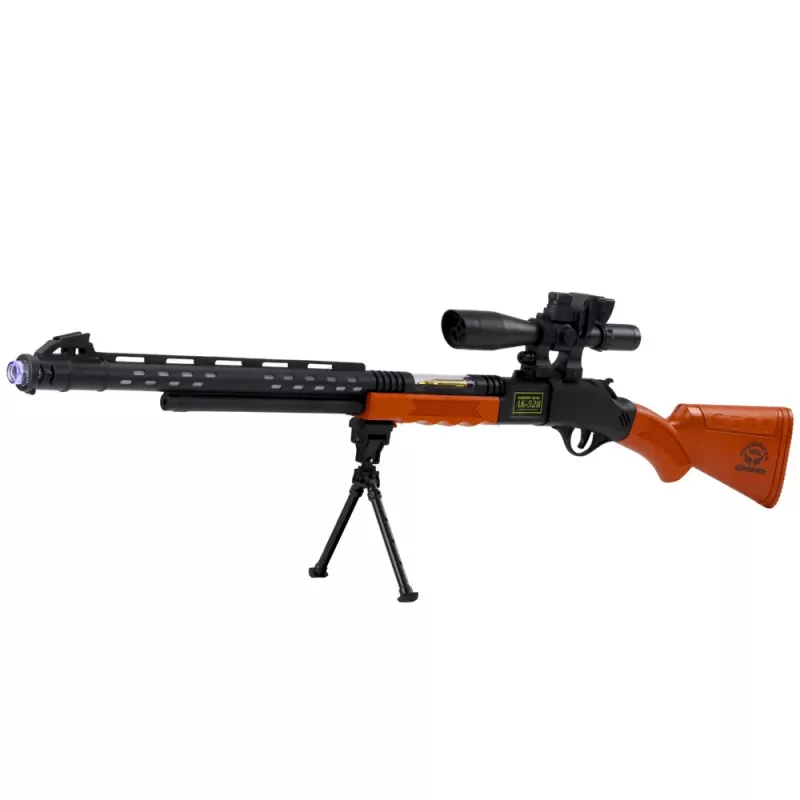 LEAN TOYS Toy Sniper Rifle AK-528 with Sight, Tripod, Lights and Sounds
