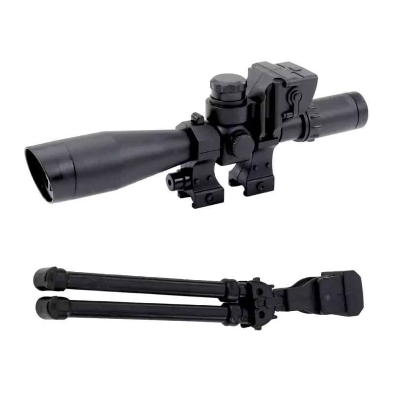 LEAN TOYS Toy Sniper Rifle AK-528 with Sight, Tripod, Lights and Sounds