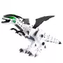 LEAN TOYS Battery Operated Dinosaur Robot with Movable Wings, Lights, Sound, White