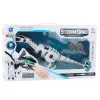 LEAN TOYS Battery Operated Dinosaur Robot with Movable Wings, Lights, Sound, White