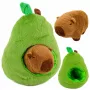 LEAN TOYS Green Avocado with Capybara 2 in 1 Reversible Plush Toy 35 cm