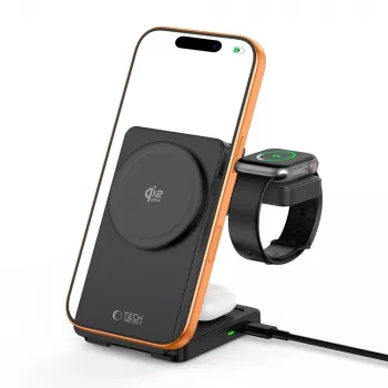 TECH-PROTECT A56 3-in-1 Magnetic MagSafe Wireless Charger 25W Qi2.2 Black
