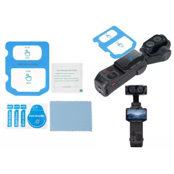 SUNNYLIFE 9H Tempered Glass Screen & Lens Protector Kit for Insta360 Luna Ultra with AR Coating, 2.5D Edges, and Installation Accessories
