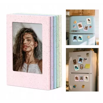 LOVEINSTANT 5x Magnetic Photo Frame Set for Fujifilm Instax Mini – Pastel Colours, Fridge Mount