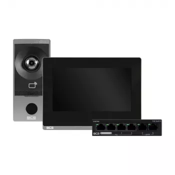 BCS BCS-P-VIS01 IP65 Outdoor RFID PIN Video Intercom Station with 2MP Wide-Angle Camera, PoE, Two-Way Audio, and IK07 Vandal Resistance