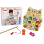 LEAN TOYS Wooden Fish Catching Game 2 Fishing Rods Kitten