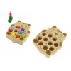 LEAN TOYS Wooden Fish Catching Game 2 Fishing Rods Kitten