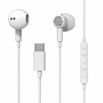 Beline USB-C In-Ear Headphones with Mic and Remote, White