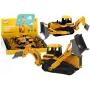 LEAN TOYS Crawler Excavator Construction Vehicle with 2 Buckets Yellow