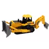 LEAN TOYS Crawler Excavator Construction Vehicle with 2 Buckets Yellow