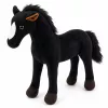LEAN TOYS Plush Horse Cuddly Toy Mascot Black 40cm x 37cm
