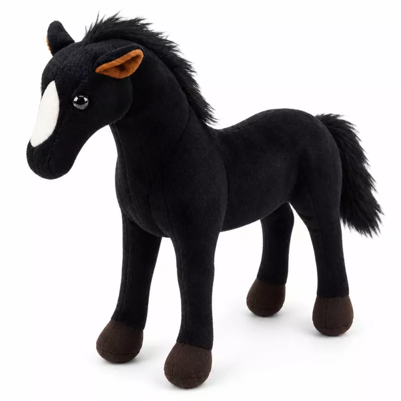 LEAN TOYS Plush Horse Cuddly Toy Mascot Black 40cm x 37cm