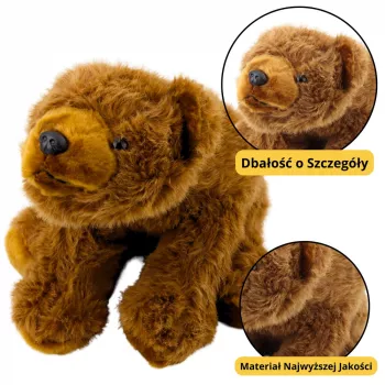LEAN TOYS Plush Toy Brown Bear Cuddly Toy 28cm