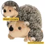 LEAN TOYS Plush Hedgehog Mascot Cuddly Toy Brown 17.5 cm
