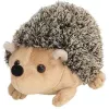 LEAN TOYS Plush Hedgehog Mascot Cuddly Toy Brown 17.5 cm