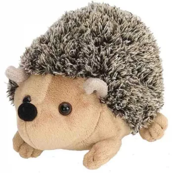 LEAN TOYS Plush Hedgehog Mascot Cuddly Toy Brown 17.5 cm
