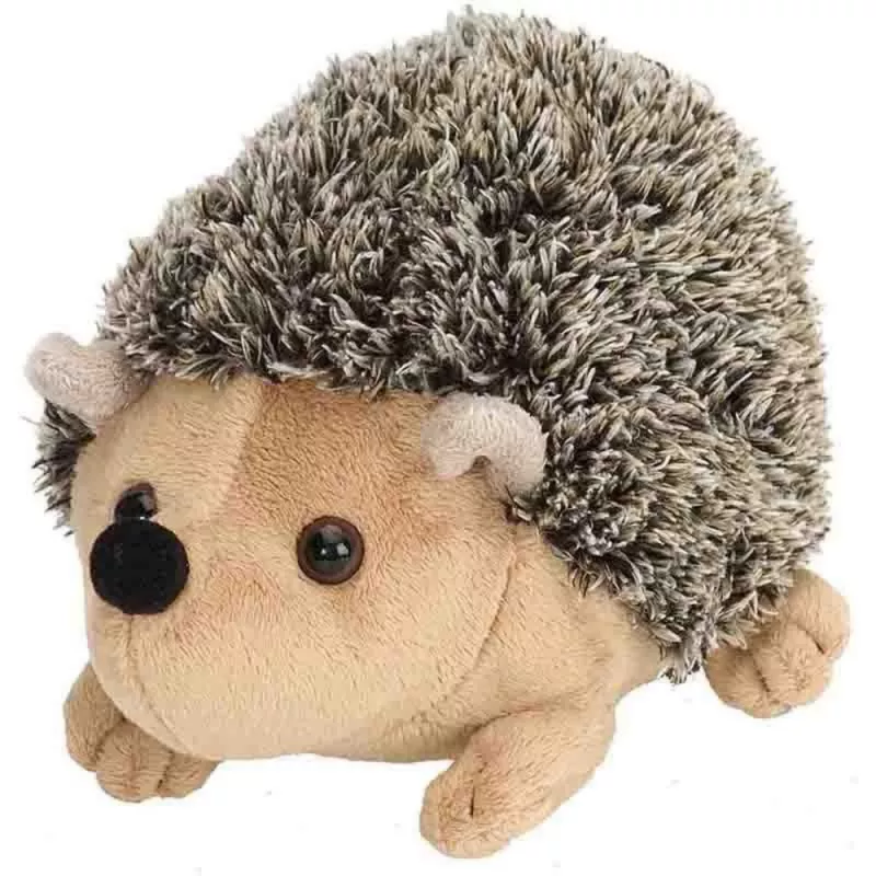 LEAN TOYS Plush Hedgehog Mascot Cuddly Toy Brown 17.5 cm