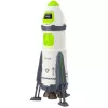 LEAN TOYS Space Rocket Ship Playset with Astronaut Figures, Lights and Sounds, 42 cm, White Grey Orange