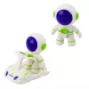 LEAN TOYS Space Rocket Ship Playset with Astronaut Figures, Lights and Sounds, 42 cm, White Grey Orange