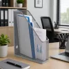 LEAN Metal Office Organizer Stand for Documents and Folders, Vertical, Silver, A4