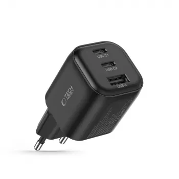TECH-PROTECT NCA100W-GaN 3-Port GaN Wall Charger 100W PD 3.2 / QC3.0 Black