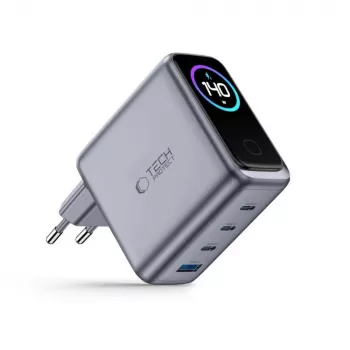 TECH-PROTECT POWERVISION NC140W-GaN 4-Port Network Charger PD 140W / QC3.0 Dark Grey