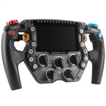 VPG Sim Mission Sim Racing Steering Wheel, 5-Inch Touch Display, ARGB, 290mm - Black