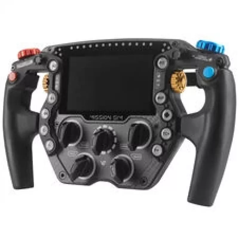 VPG Sim Mission Sim Racing Steering Wheel, 5-Inch Touch Display, ARGB, 290mm - Black