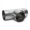 Galvanized Steel Chimney Flue Tee Connector 107mm x 160mm 90°