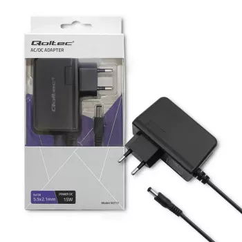 Qoltec 15W Plug-In Power Supply 5V 3A 5.5x2.1mm