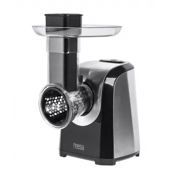 TEESA TSA3025 Electric Vegetable Grater and Mincer Set 1900W Max, 350W Nominal, 2.3 kg/min, 3 Mincing Sieves, 4 Shredder Drums, Sausage Filler, Kubbe Attachment, Citrus Juicer, White