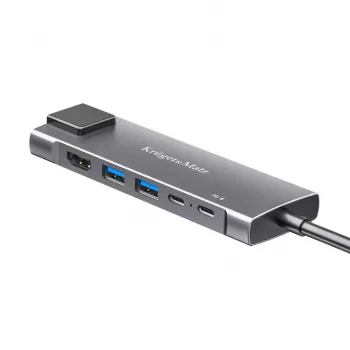 USB-C Multiport Hub 6-in-1 with 4K HDMI, 2x USB 3.0, USB-C Data, 100W PD, Gigabit Ethernet, Space Grey