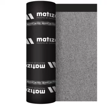 BASE V Underlay Roofing Felt S3.0 S-F 10m2 - SBS Modified Bitumen Torch-On Membrane, Fiberglass Reinforced, Sanded Finish, 3mm, 1m x 10m Roll, Black/Grey
