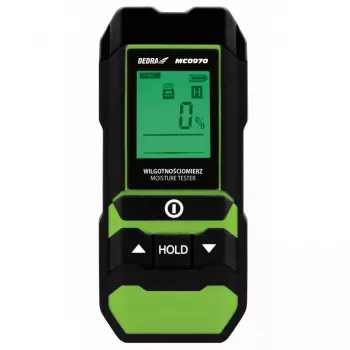 DEDRA MC0970 Moisture Meter with Pin Electrodes for Wood and Building Materials
