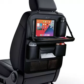 TECH-PROTECT UCA100 Backseat Car Organizer Black – Foldable Car Trunk Organizer with Non-Slip Base, 600D Oxford Fabric