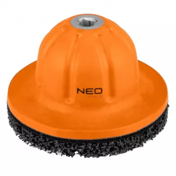 NEO TOOLS 11-136 Hub Cleaning Wheel Set, 150 mm, 1/2 inch Drive, Non-Woven Abrasive Disc for Rust Removal