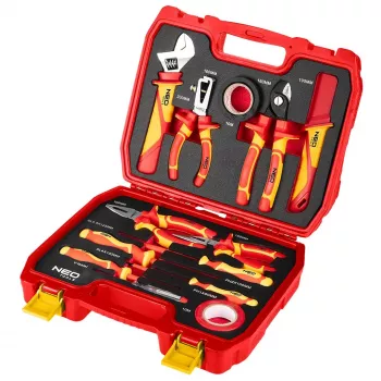 NEO TOOLS 13-Piece Electrician's Tool Set in Case, VDE 1000V Insulated, CrV Steel
