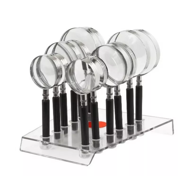 NO NAME Magnifier Set CLASSIC 4D 50/65/75mm (12 Pieces) - Optical Plastic Lenses, Black