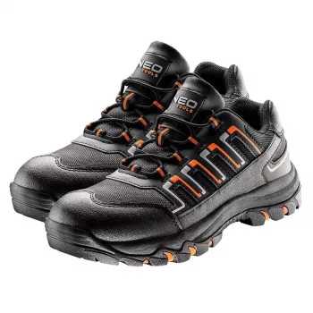 NEO TOOLS 82-717 S1P SRC Safety Footwear, Size 43, Black/Grey