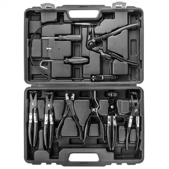 NEO TOOLS 9-Piece Hose Clamp Pliers Set with Ergonomic Grips and Carrying Case