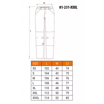 NEO Tools 81-231-XXXL Protective Trousers Grey/Black