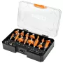 NEO TOOLS 15-Piece Tungsten Carbide Router Bit Set with 8 mm Shank in Wooden Case