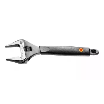 Neo Tools 250 mm Adjustable Wrench, 0-50 mm Jaw Capacity, Chrome Vanadium Steel, Phosphate Coated, DIN 3117