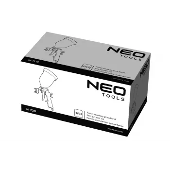 NEO Tools 14-700 Air Blow Gun with 1/4 inch Quick Connector, 10 bar Max Pressure, Aluminum Body, Steel Nozzle, Ergonomic Lever Trigger, Integrated Hanging Hook