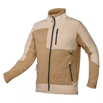 NEO TOOLS Softshell Sweatshirt OUTDOOR Beige Size M – Windproof, Water-Resistant, Breathable
