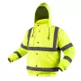 NEO TOOLS Lightly Insulated High-Visibility Bomber Work Jacket, Fluorescent Yellow, Size XXL