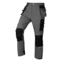NEO TOOLS Mix&Match 4-Way Stretch Work Trousers with Cordura Reinforcement, Grey/Black, Size XXXL