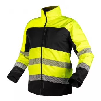 NEO TOOLS Softshell High-Visibility Work Jacket Yellow-Black XXL