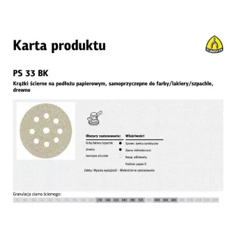 Klingspor PS 33 BK Abrasive Disc 225mm P220 GLS38 50-Pack